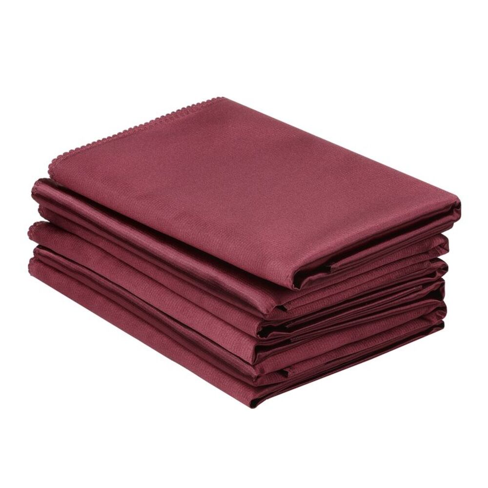 6 Pack Sateen Napkins for Restaurant Wedding Banquet 20x20inch Wine Red